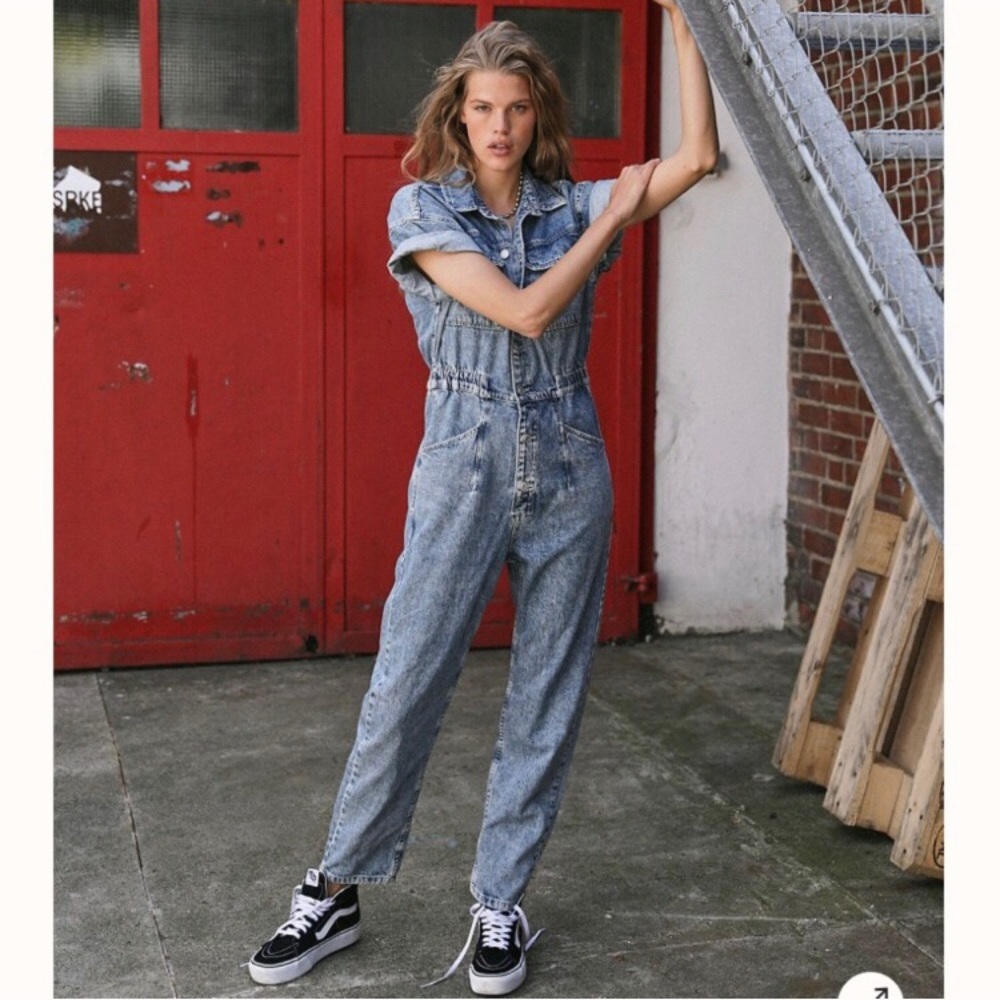 Free people Marci Denim coverall  XS